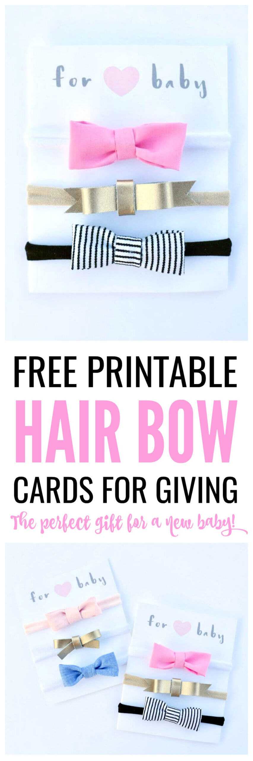 Free Printable Hair Bow Cards For Diy Hair Bows And For Headband Card Template