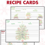 Free Printable Holiday Recipe Cards • Rose Clearfield With Cookie Exchange Recipe Card Template