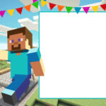 Free Printable Minecraft Birthday Invitation Template Throughout Minecraft Birthday Card Template