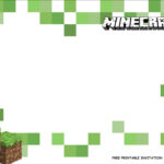 Free Printable) – Minecraft Birthday Party Kits Template Inside Minecraft Birthday Card Template