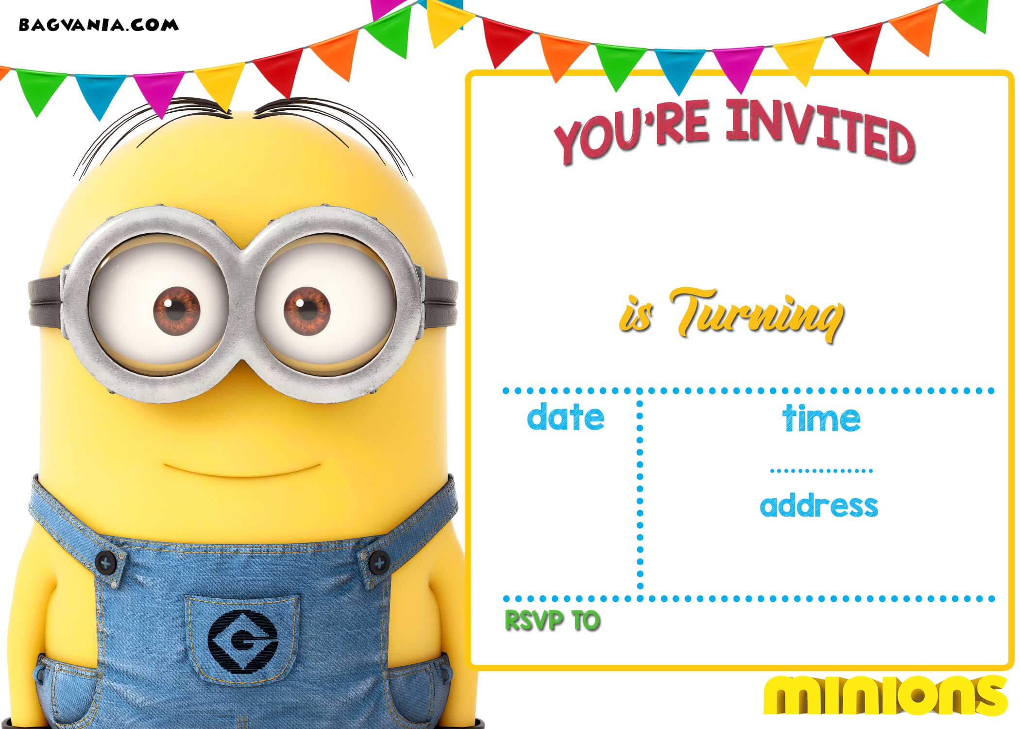 Free Printable Minion Birthday Invitation Templates – Bagvania With Minion Card Template