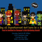 Free Printable Superhero Birthday Invitations – Bagvania With Regard To Superman Birthday Card Template
