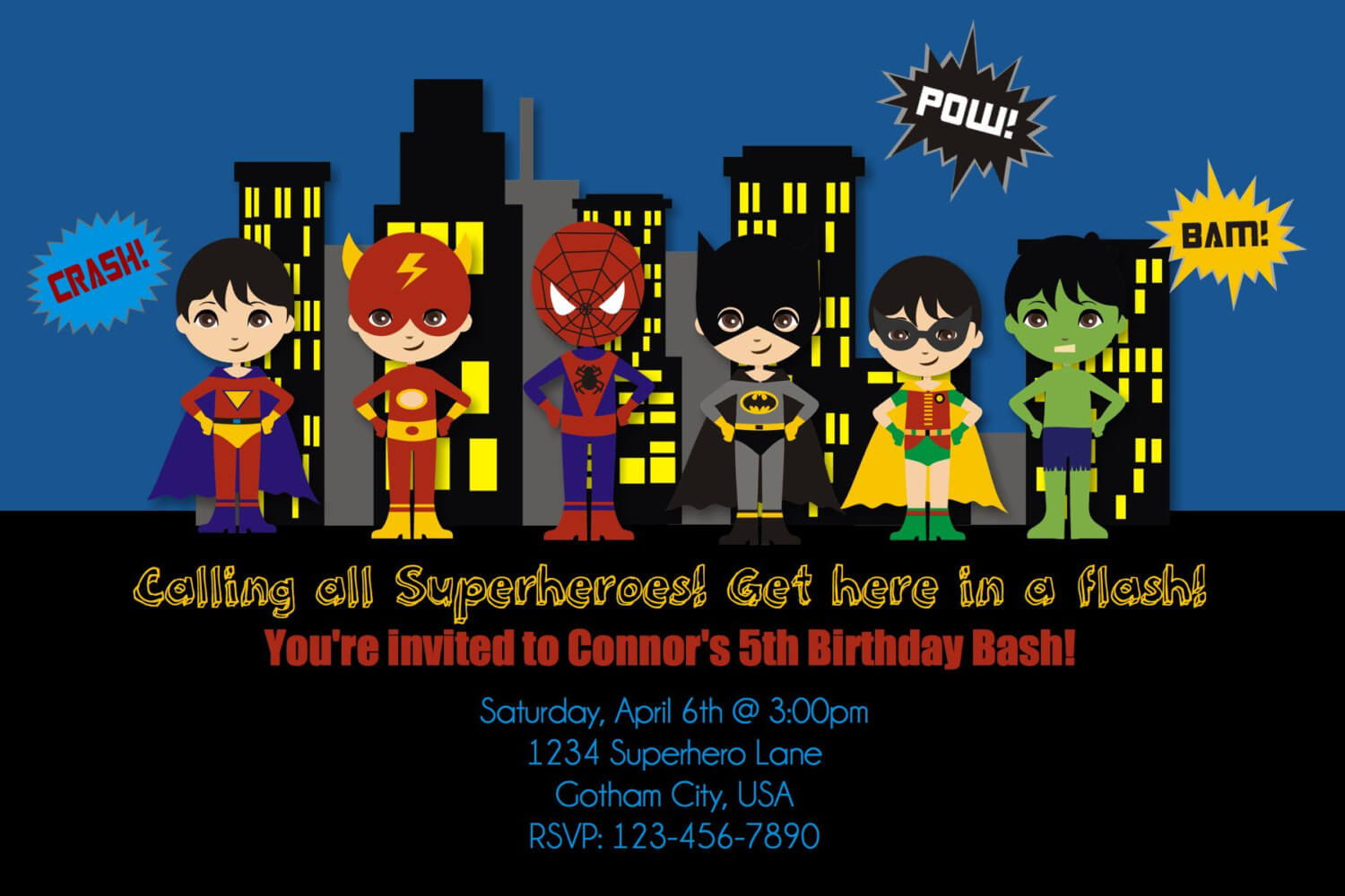 Free Printable Superhero Birthday Invitations – Bagvania With Regard To Superman Birthday Card Template