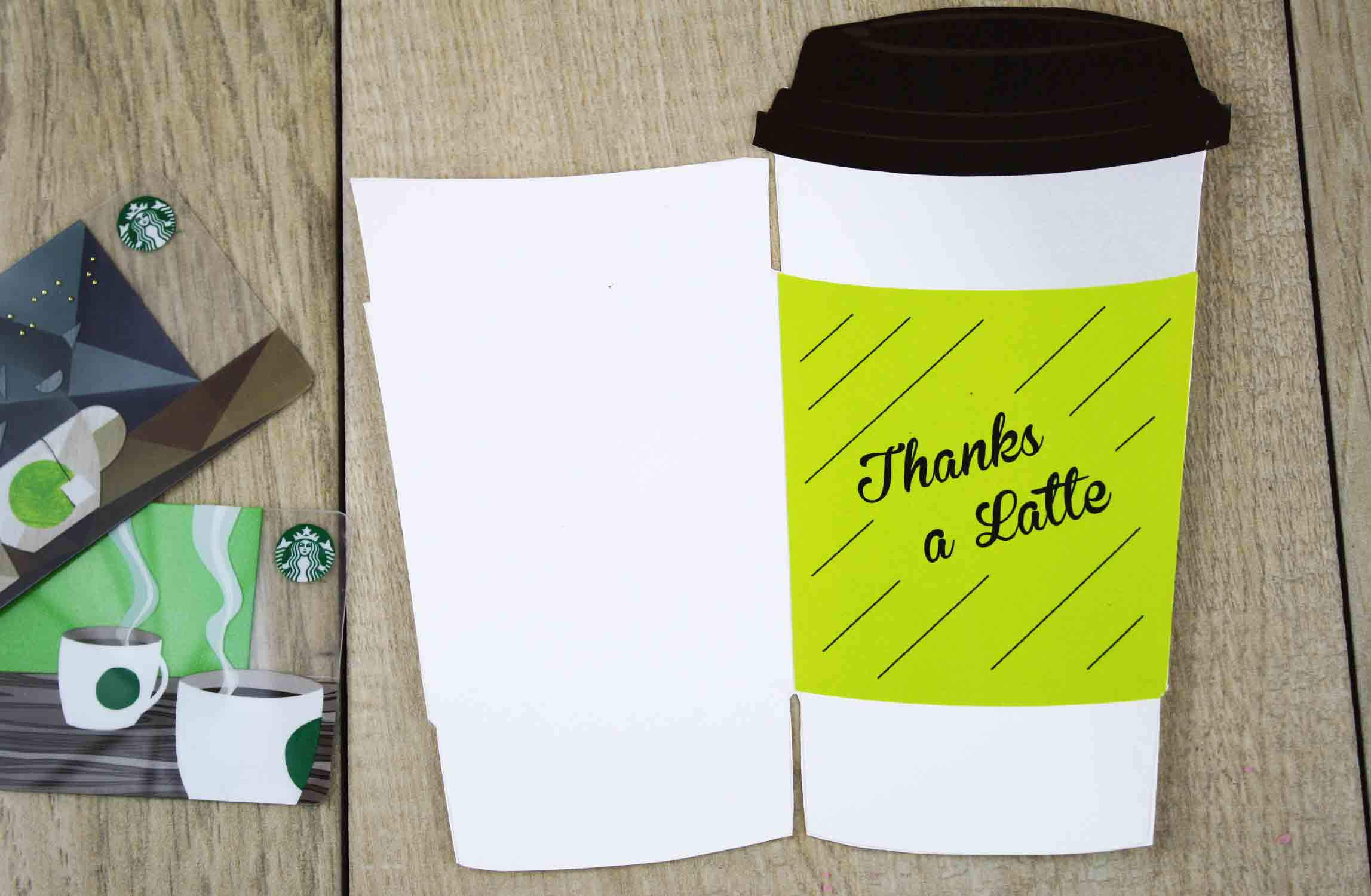 Free Printables} "thanks A Latte" Cut Out Gift Card Holder | Gcg Regarding Thanks A Latte Card Template