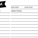 Free Recipe Card Template Printable – Paper Trail Design Throughout Template For Cards To Print Free