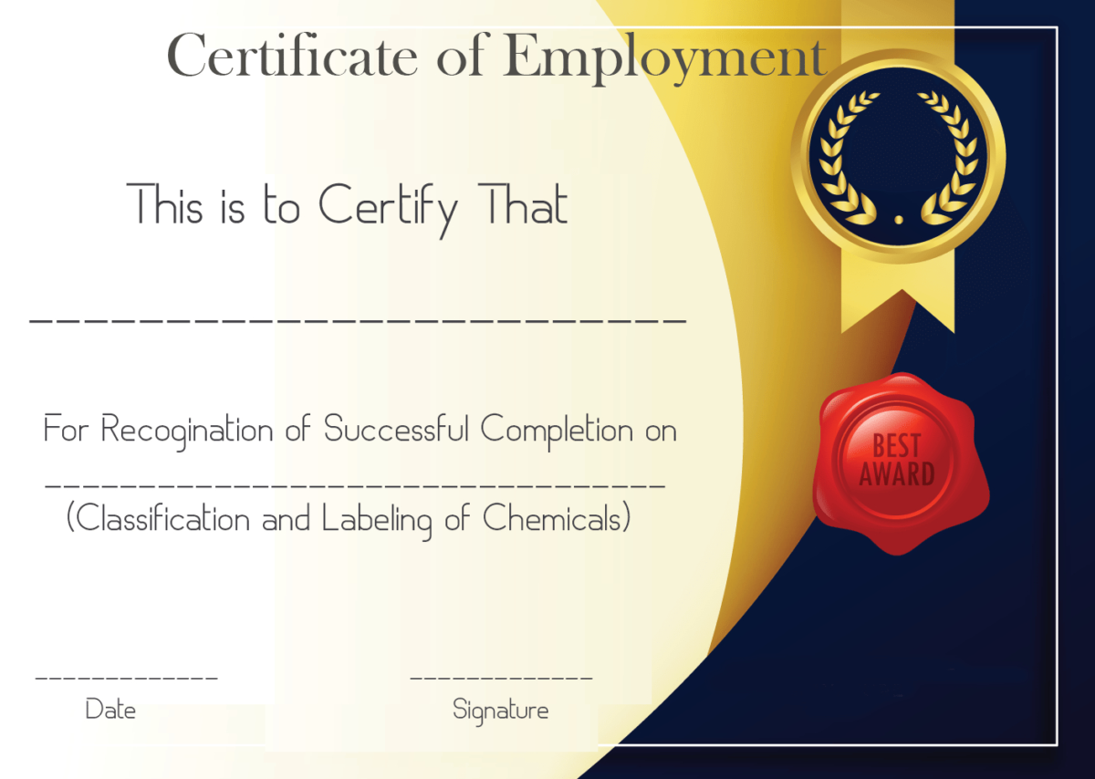 Free Sample Certificate Of Employment Template | Certificate Regarding ...