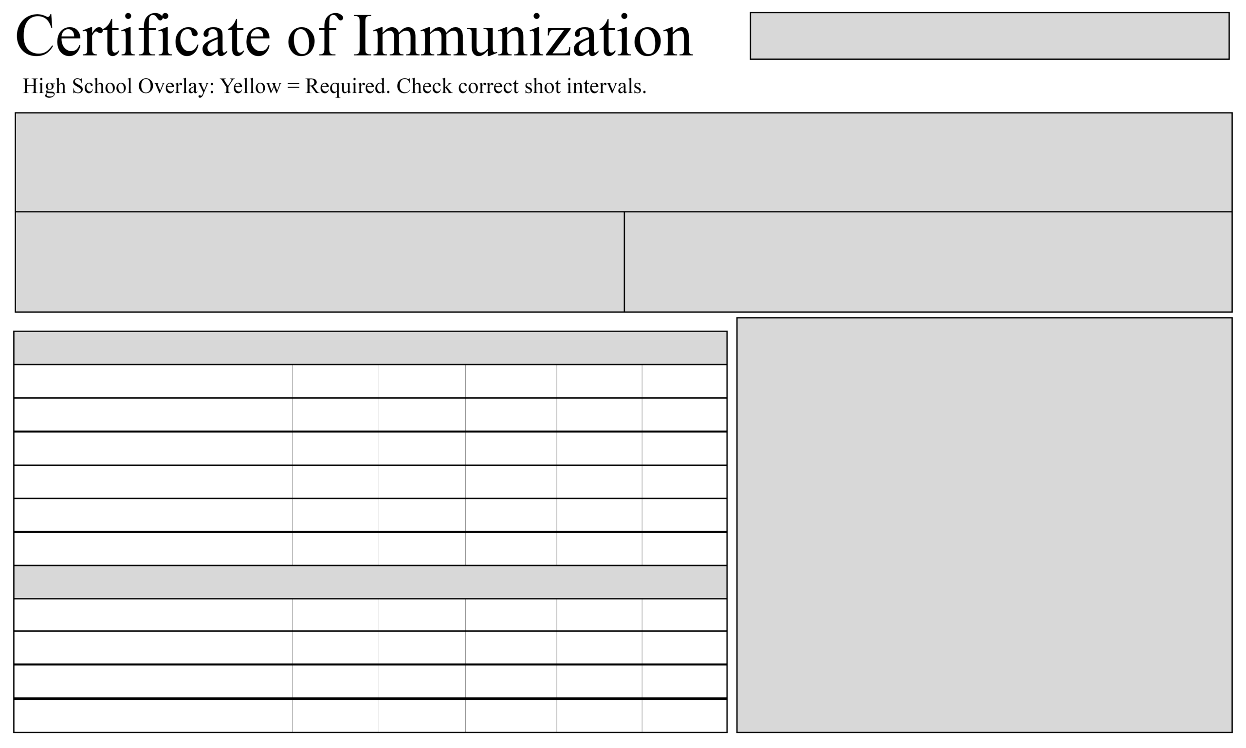 Free Sample Certificate Of Immunization | Certificate Template For Certificate Of Vaccination Template