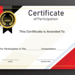 Free Sample Format Of Certificate Of Participation Template Intended For Free Templates For Certificates Of Participation