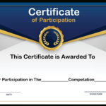 Free Sample Format Of Certificate Of Participation Template Within Sample Certificate Of Participation Template