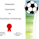 Free Soccer Certificate Maker | Edit Online And Print At Home regarding Soccer Certificate Template