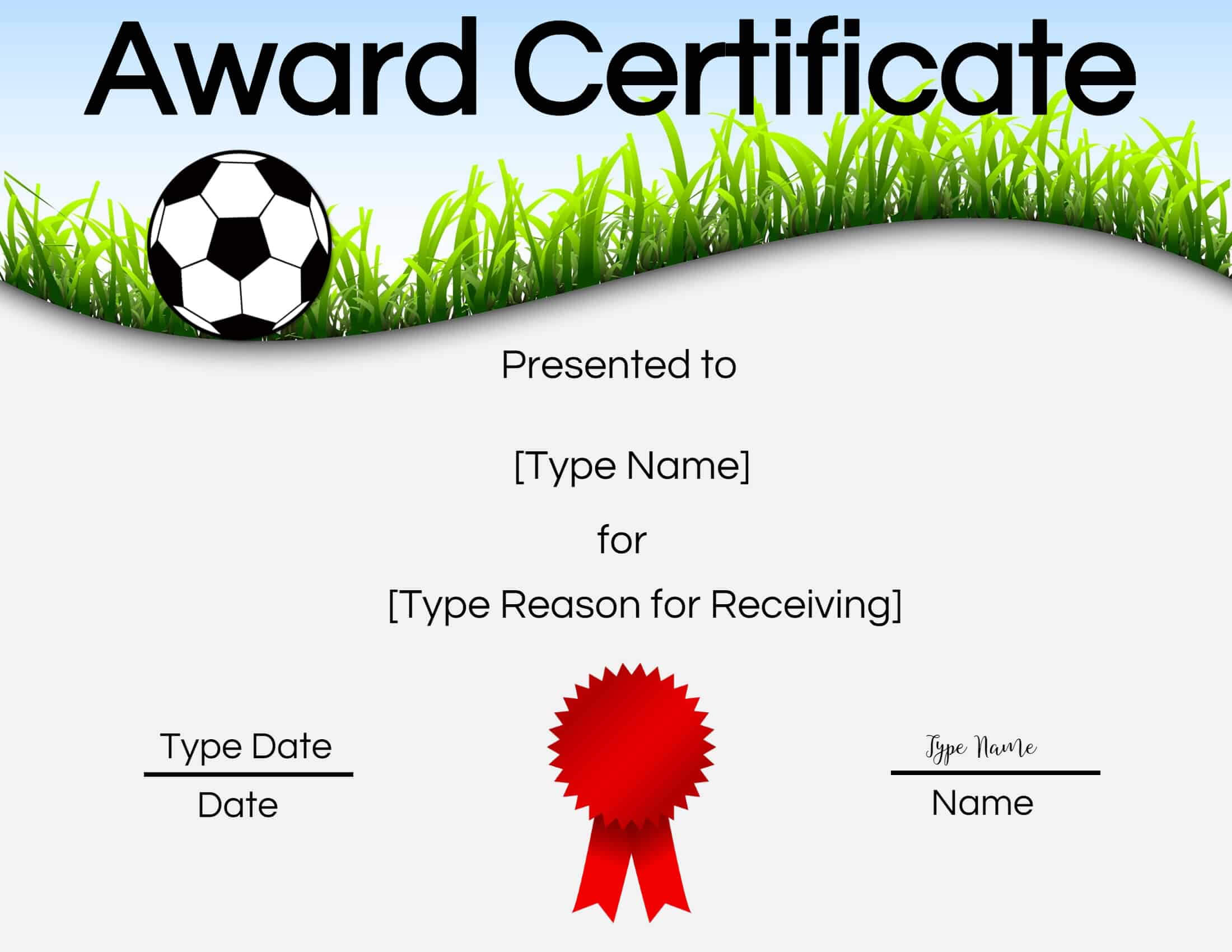 Free Soccer Certificate Maker | Edit Online And Print At Home Within Soccer Award Certificate Templates Free