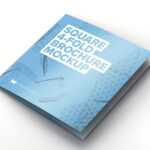 Free Square 4 Fold Brochure Mockup (Psd) In Quad Fold Brochure Template