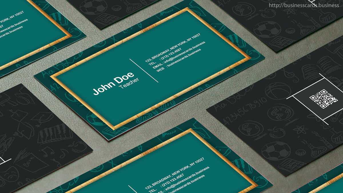 Free Teacher Business Card Template : Business Cards Templates Within Business Cards For Teachers Templates Free