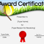 Free Tennis Certificates | Edit Online And Print At Home Intended For Tennis Certificate Template Free