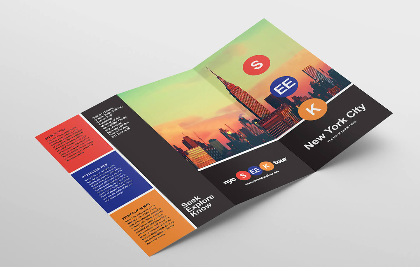 Free Travel Trifold Brochure Template For Photoshop Intended For Travel Guide Brochure Template