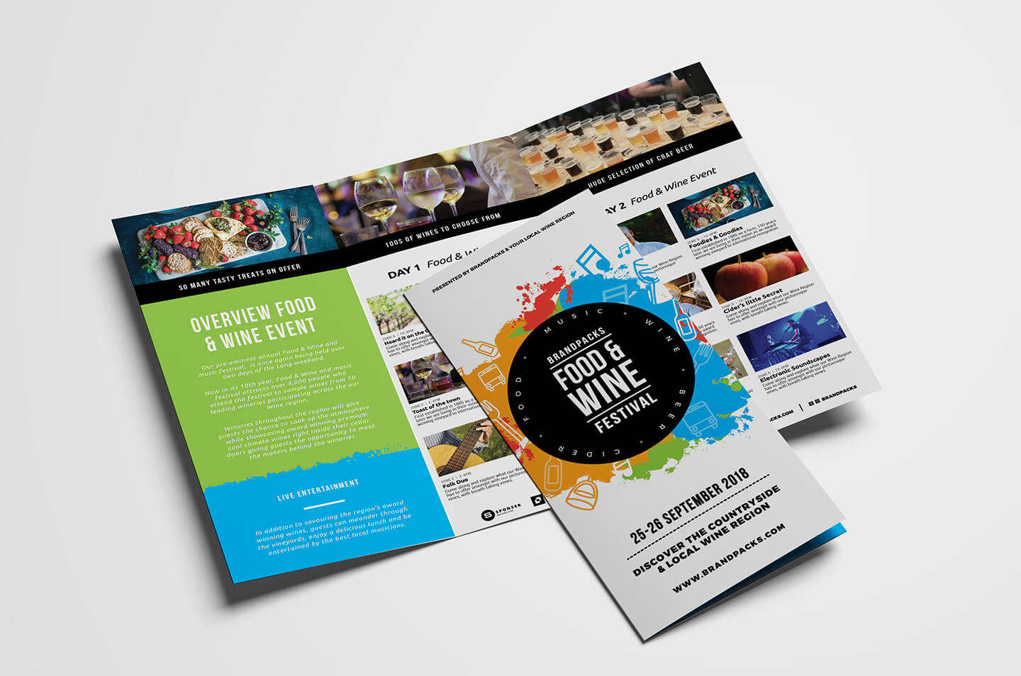 Free Tri Fold Brochure Template For Events & Festivals – Psd Inside Adobe Illustrator Tri Fold Brochure Template
