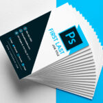 Free Vertical Business Card Template In Psd Format Pertaining To Psd Name Card Template