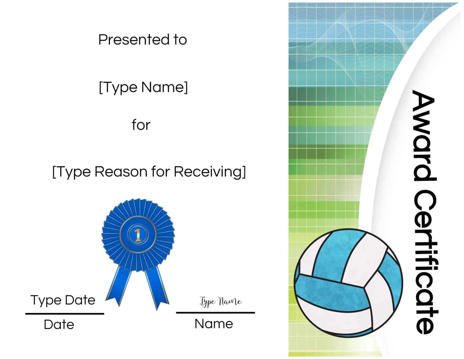 Rugby League Certificate Templates