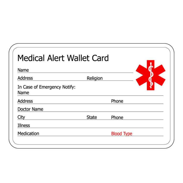 Free Wallet Size Medication Cards Ahoy Comics Inside Medical Alert