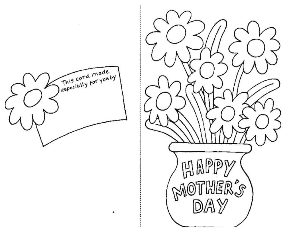 Fresh Mother Day Card Coloring Page | Coloring Pages With Mothers Day Card Templates
