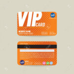 Front And Back Vip Member Card Template Vector Illustration In Membership Card Template Free