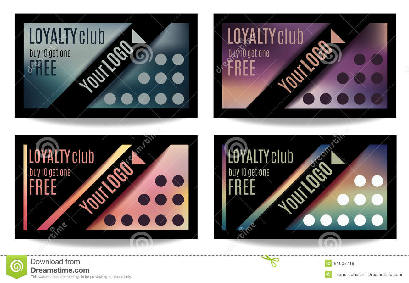 Fun Customer Loyalty Card Templates Stock Vector Throughout Customer Loyalty Card Template Free