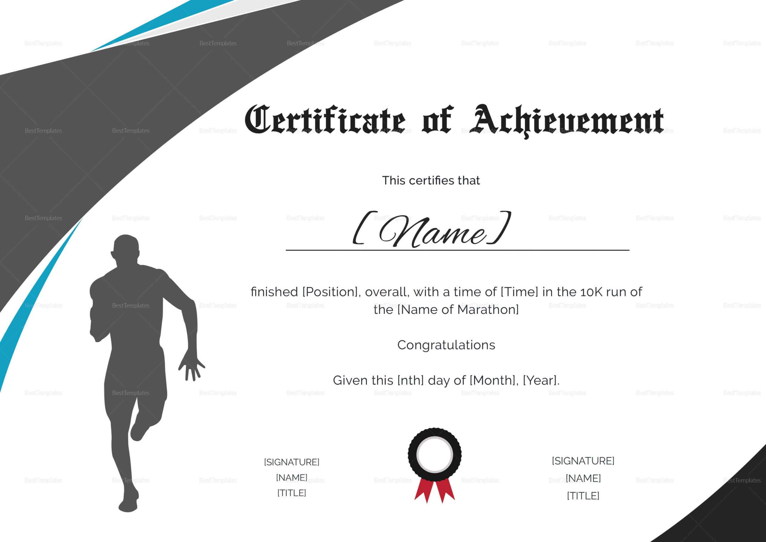 Fun Run Certificate Template Running Certificates Templates With Running Certificates Templates Free