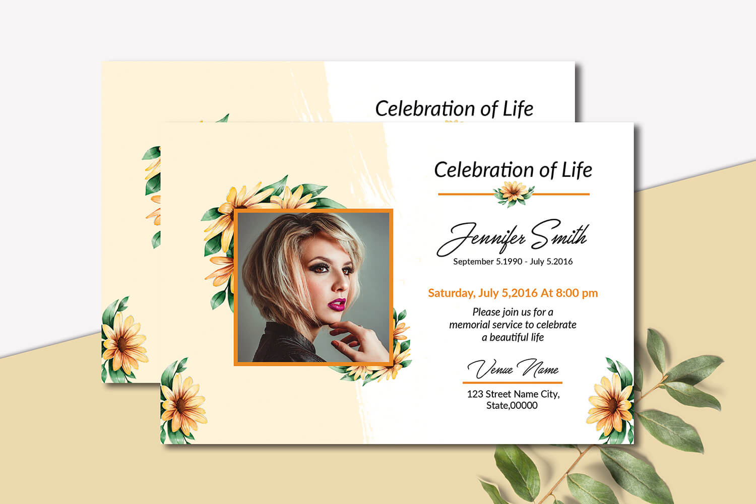 Funeral Announcement Invitation Card Template Regarding Funeral Invitation Card Template