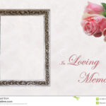 Funeral Eulogy Card Stock Image. Image Of Loving, Flowers Throughout In Memory Cards Templates