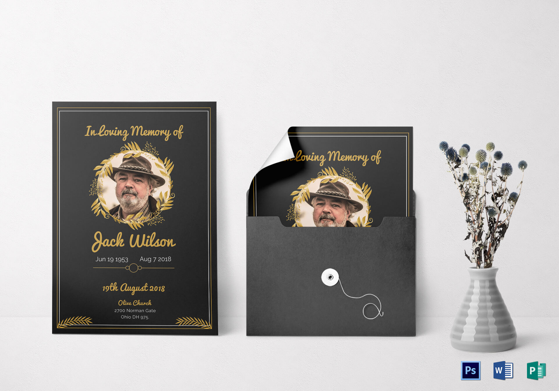 Funeral Invitation Card Template With Regard To Funeral Invitation Card Template