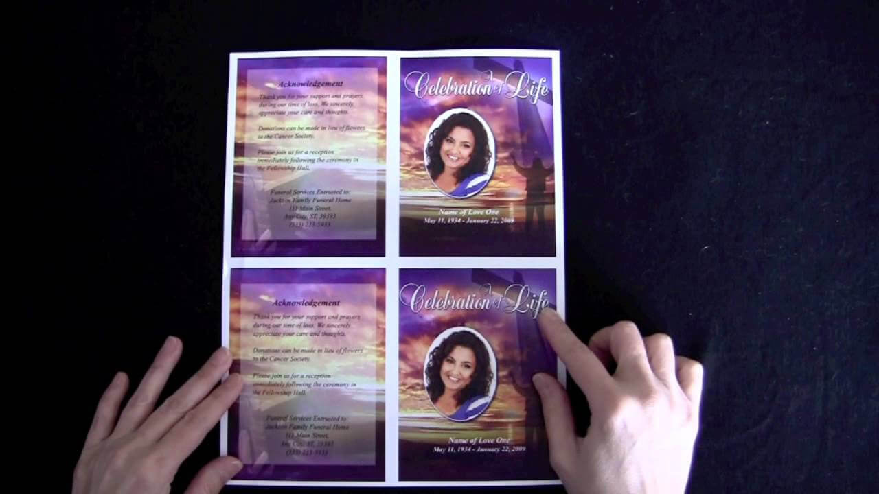 Funeral Memorial Cards - The Funeral Program Site For Remembrance Cards Template Free