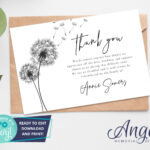 Funeral Thank You Card – Printable Funeral Template | Funeral Printables |  Funeral Acknowledgement Card | Editable Thank You Card | Ds002 Inside Sympathy Thank You Card Template