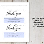 Funeral Thank You Card Template – Simple Black & White With Regard To Sympathy Thank You Card Template