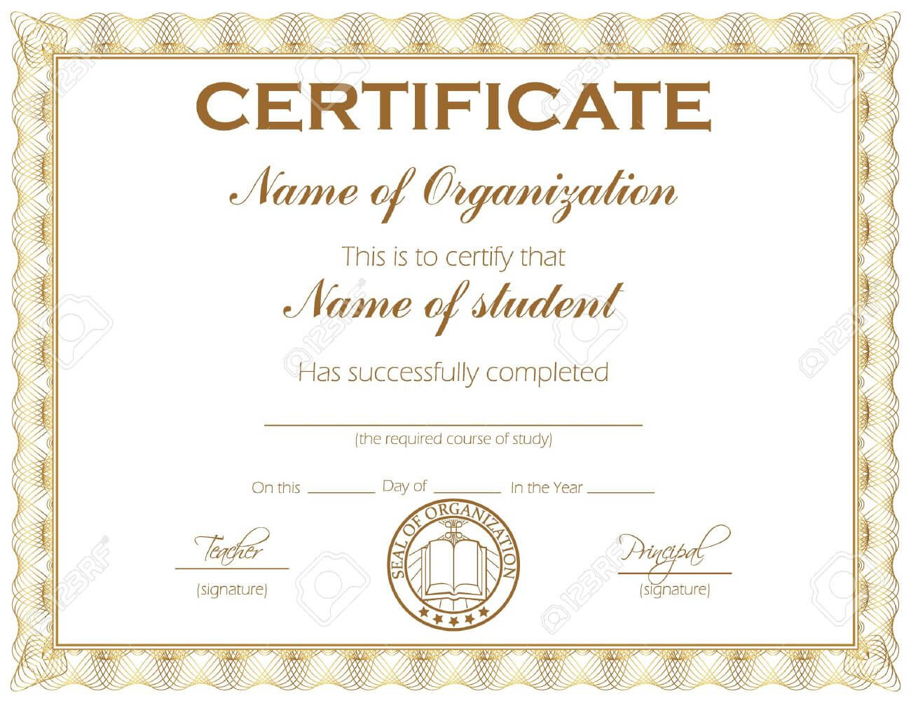 General Purpose Certificate Or Award With Sample Text That Can.. In Student Of The Year Award Certificate Templates