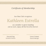 Geometric Line Border Membership Certificate – Templates In New Member Certificate Template