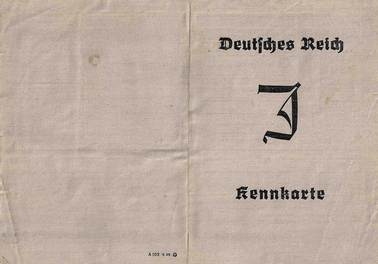 German Special Issued Id's For Jews – Our Passports Intended For World War 2 Identity Card Template