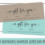 Gift Certificate Template | Editable Gift Card Pdf Pertaining To Company Gift Certificate Template
