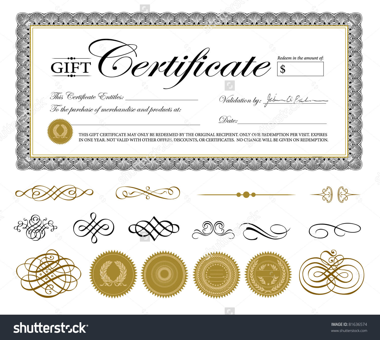 Gift Certificate Template – Fotolip Pertaining To Small Certificate Template