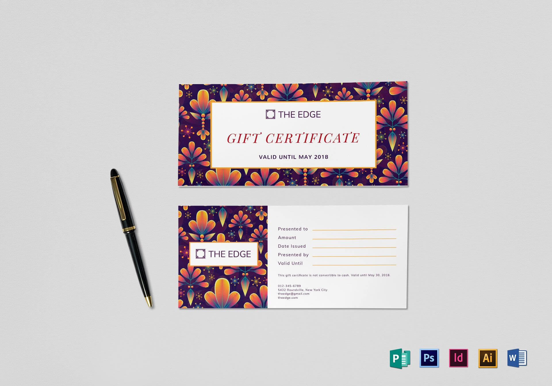 Gift Certificate Template Throughout Indesign Gift Certificate Template