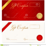 Gift Certificate (Voucher) Template. Wax Seal Stock Vector Intended For Graduation Gift Certificate Template Free