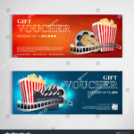 Gift Voucher Movie Template Modern Pattern Stock Vector Within Movie Gift Certificate Template