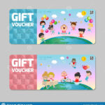 Gift Voucher Template With Colorful Pattern,cute Gift Regarding Kids Gift Certificate Template