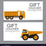 Gift Voucher Template With Machines For Cargo With Automotive Gift Certificate Template