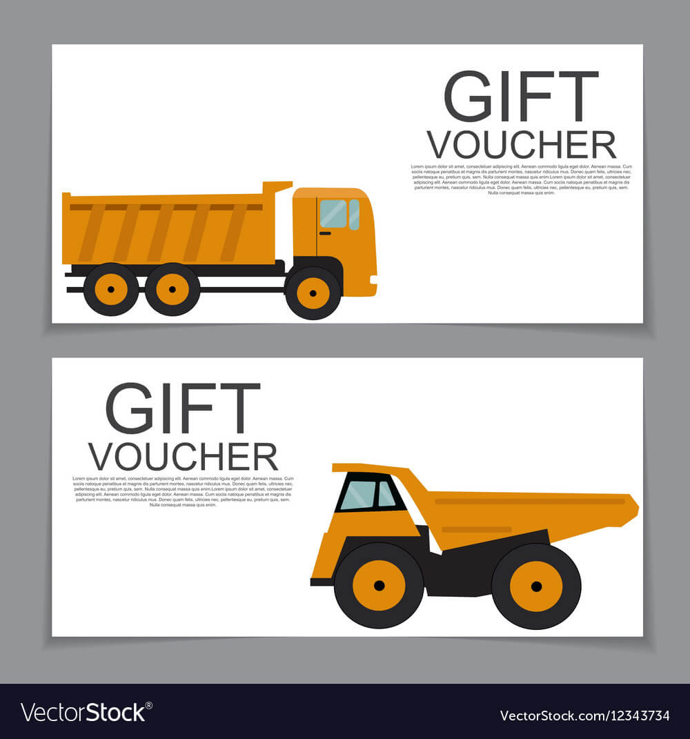 Gift Voucher Template With Machines For Cargo With Automotive Gift Certificate Template