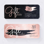 Gift Voucher Template With Rose Gold Gift Background, Gift Certificate Pertaining To Nail Gift Certificate Template Free