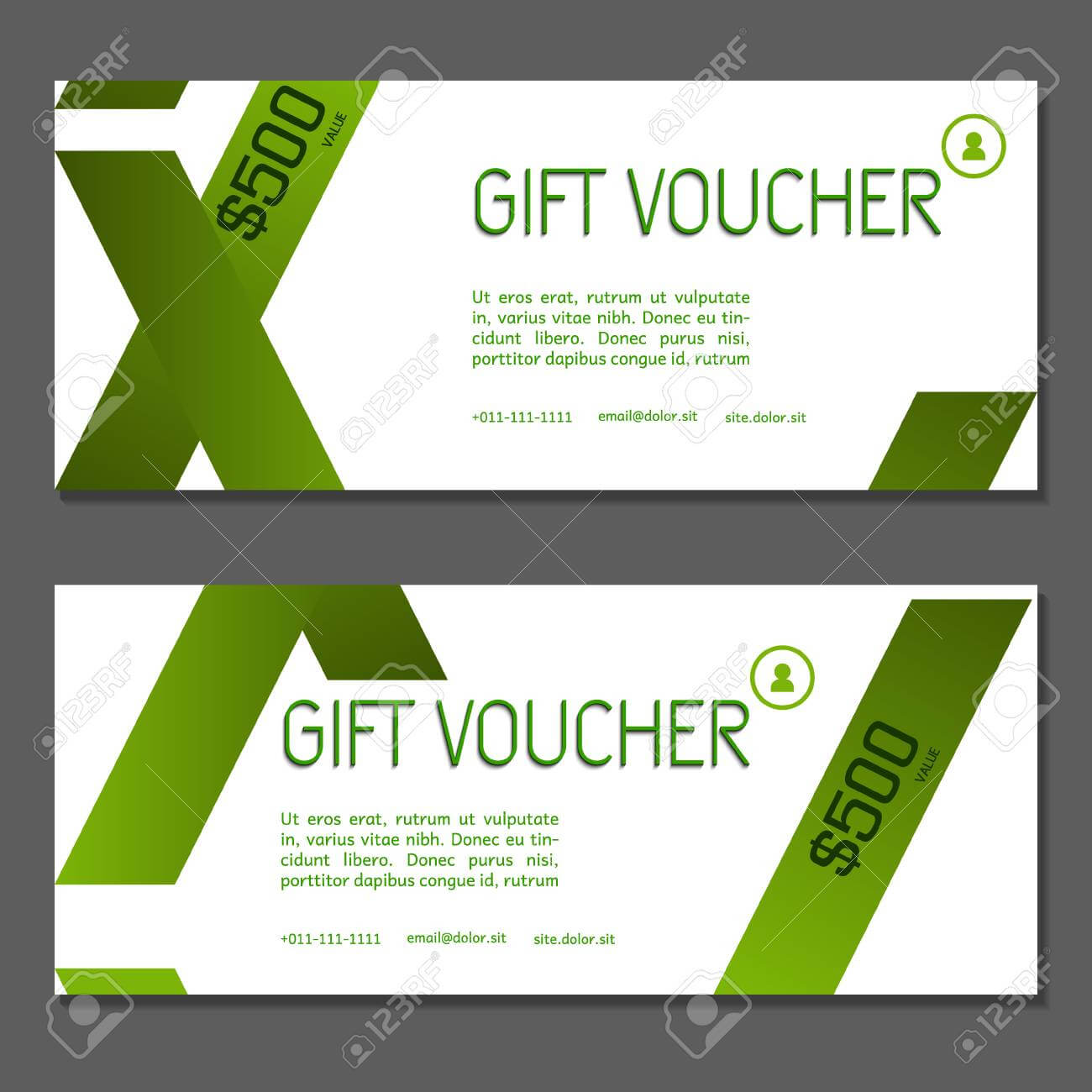 Gift Voucher. Vector, Illustration. Coupon And Voucher Template.. For Company Gift Certificate Template