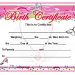 Girl Birth Certificate Template – Barati.ald2014 With Girl Birth Certificate Template