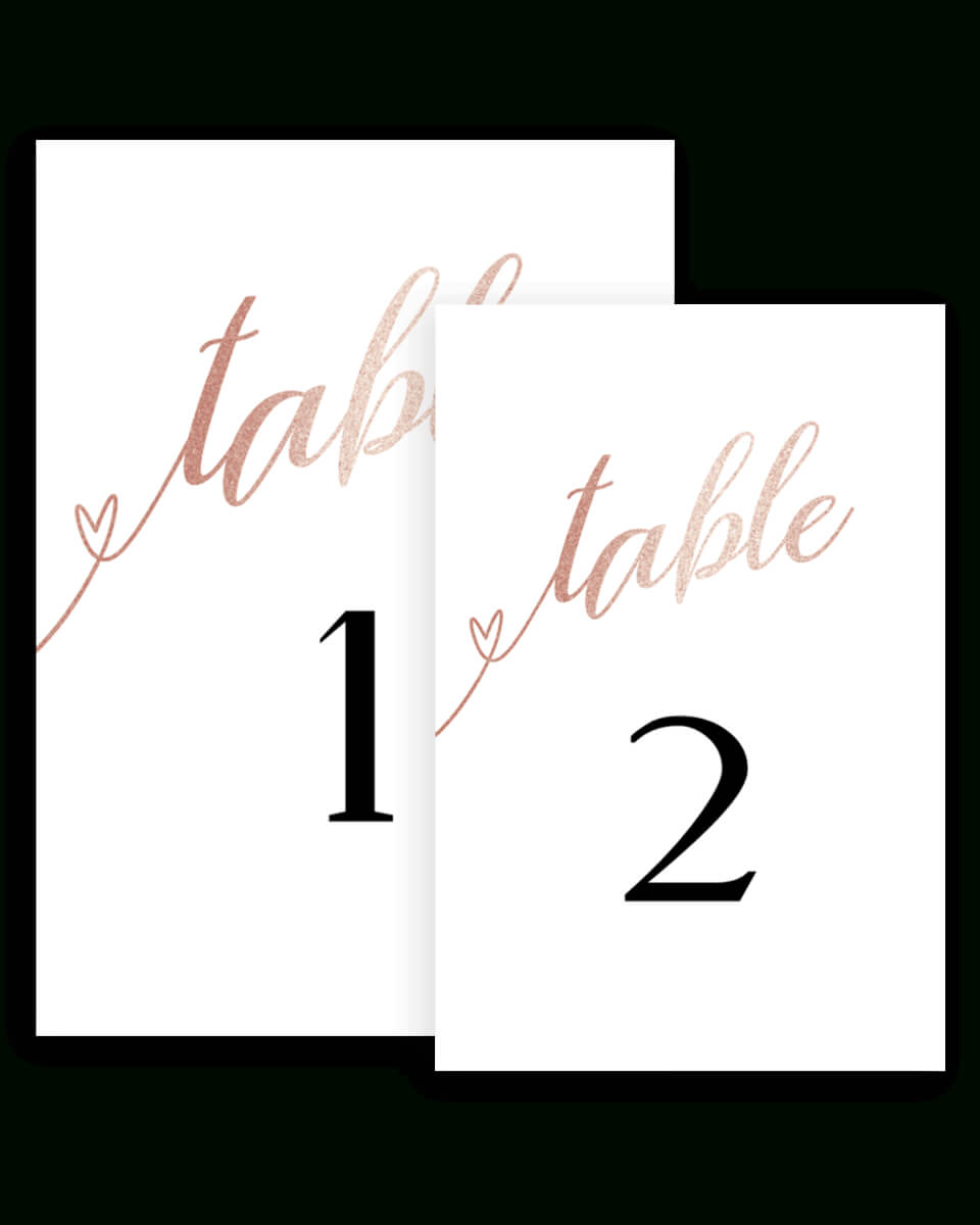 Glamorous Wedding Table Number Cards Template – Fl1 Within Table Number Cards Template