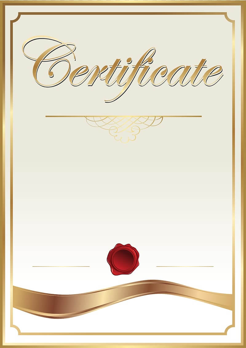 Gold And White Certificate , Template Academic Certificate For Scroll Certificate Templates