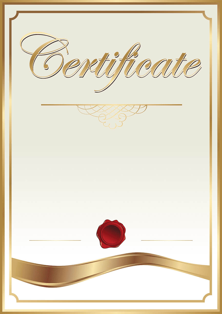 Gold And White Certificate, Template Academic Certificate Inside Free Art Certificate Templates
